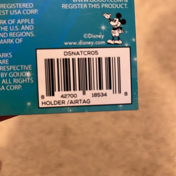 Disney Apple AirTag Mickey Mouse Holder - Protective Tracker with Keychain - Picture 10 of 11